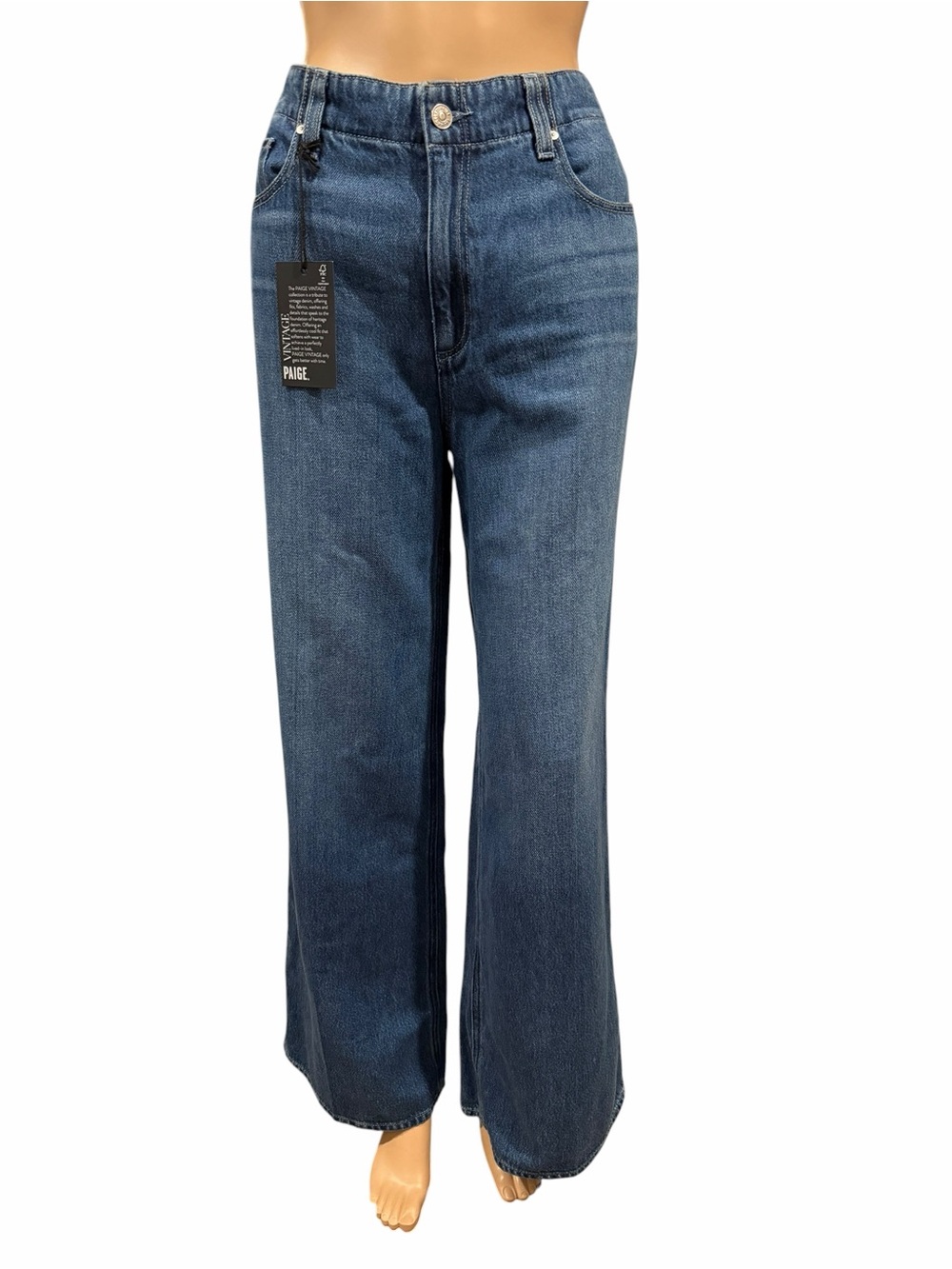 Paige Jeans Womens Blue Denim Zoey Wide Leg High Rise Boho Size 29 - Picture 2 of 16